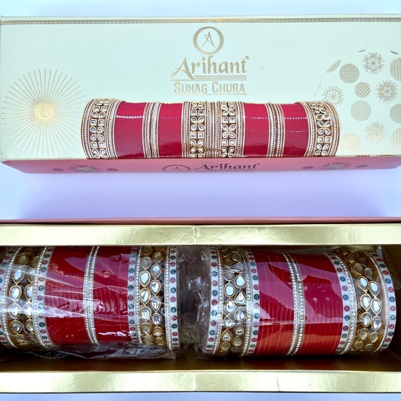 Bridal Chuda with Kundan bangles - Picture 1 of 2